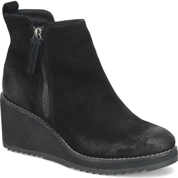 Söfft Emeline Black Wedged Boot Size 7.5 - Picture 1 of 9